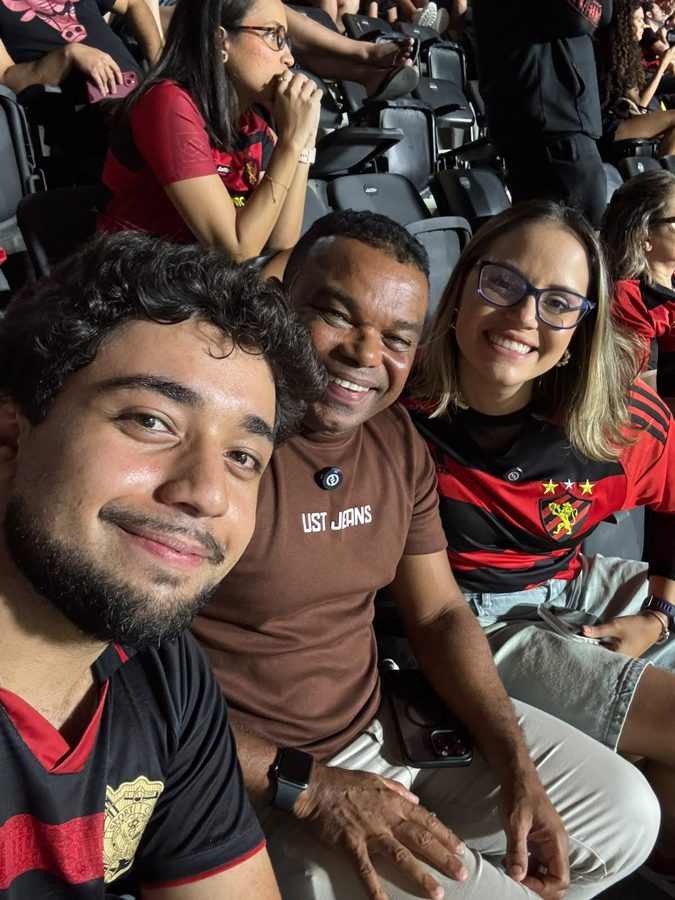 Selfie no estádio com Carlinhos Bala