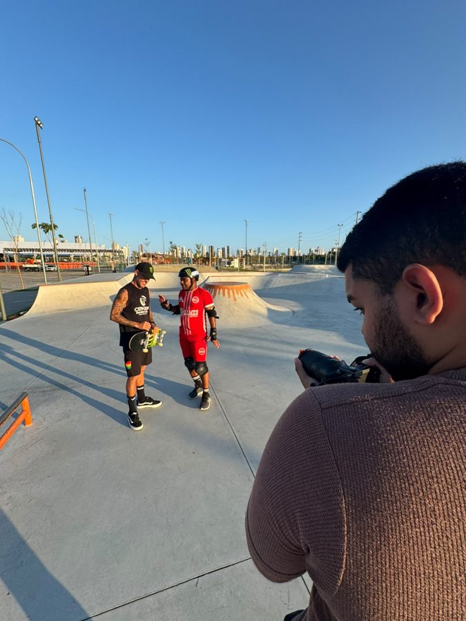 Gravação em pista de skate